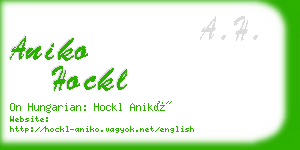 aniko hockl business card